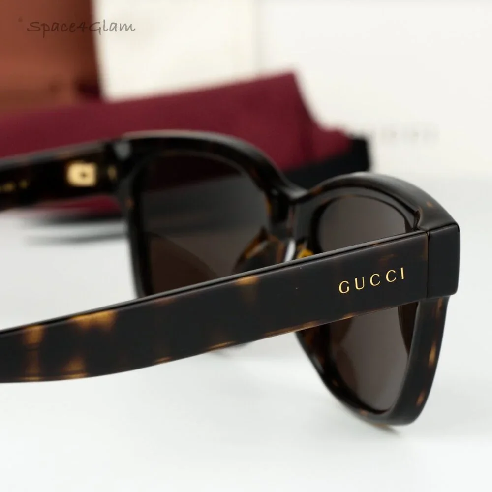 BRAND NEW Gucci GG1716S 002 Havana Brown Square Unisex Sunglasses